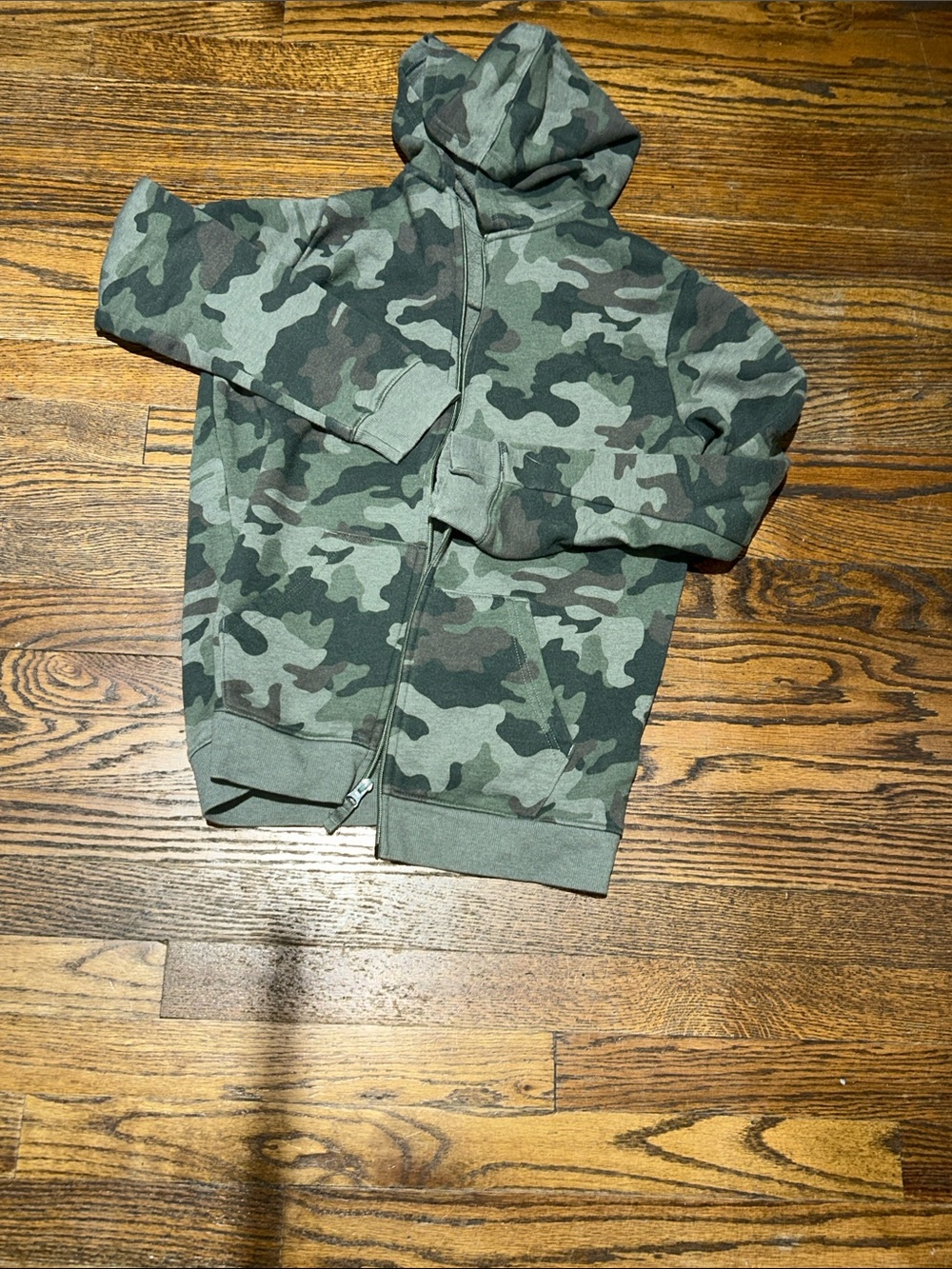 Cat & Jack Green Camo Zip-Up Hoodie